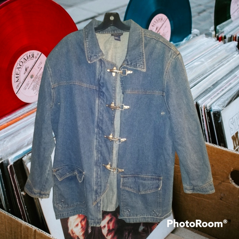Oldschool Denim Jacket || Metal Buckles || Vintage || Unisex || 1X || BEST Offer